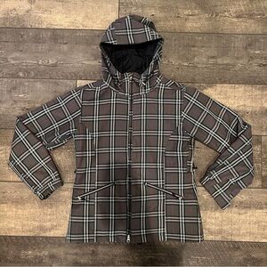 Betty Rides Plaid Hooded Snowboard Jacket – Size Large NWOT Y2K